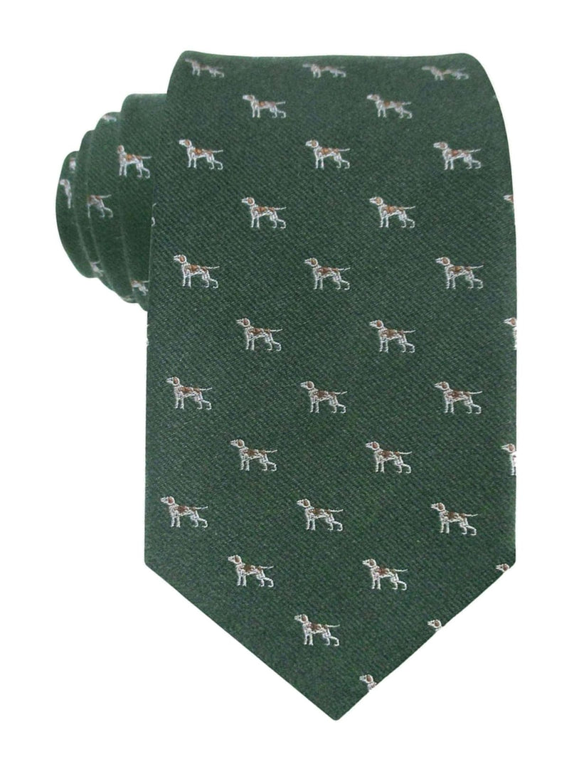 CORBATA LANA VERDE CON PERROS