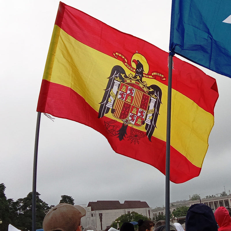 bandera de España con Aguila de San Juan