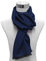 bufanda unisex reversible azul y gris