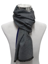 bufanda unisex reversible azul y gris