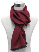 bufanda unisex reversible granate y negra