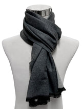 bufanda unisex reversible gris oscuro y gris claro