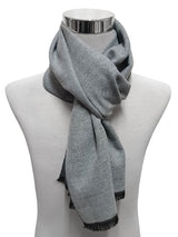 bufanda unisex reversible gris oscuro y gris claro