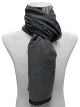 bufanda unisex reversible marron y gris oscuro