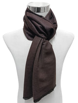 bufanda unisex reversible marron chocolate y mostaza