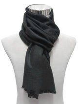 bufanda unisex reversible negra y gris