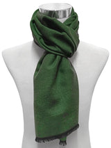 bufanda unisex reversible verde y negra