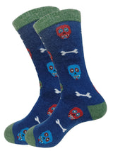 calcetines hombre lana calaveras azulon