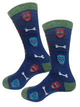 calcetines hombre lana calaveras azulon