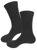 CALCETINES HOMBRE LANA PUNTO LISO NEGROS