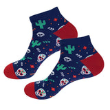 calcetines tobilleros calaveras mexicanas azul marino
