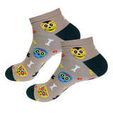 calcetines tobilleros calaveras mexicanas beige