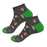 calcetines tobilleros calaveras mexicanas gris