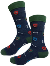 calcetines hombre algodon azul marino calaveras
