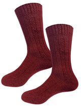 calcetines hombre lana canale granate