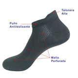CALCETINES HOMBRE TOBILLERO ALGODON NEGRO
