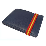 cartera billetera horizontal azul goma españa