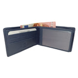 cartera billetera horizontal azul goma españa