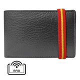cartera billetera horizontal negra goma españa