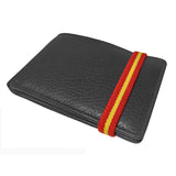 cartera billetera horizontal negra goma españa
