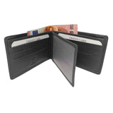 cartera billetera horizontal negra goma españa