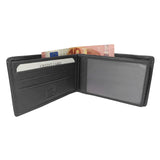 cartera billetera horizontal negra goma españa