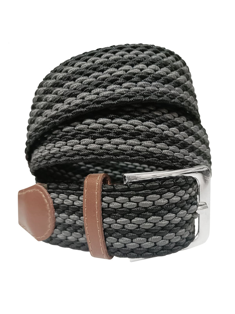 cinturon unisex textil negro franjas negras