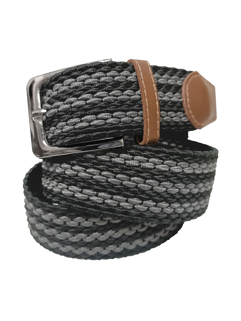 cinturon unisex textil negro franjas negras
