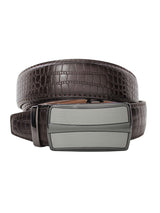 cinturon autoajustable piel serpiente marron