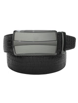 cinturon autoajustable piel serpiente negro