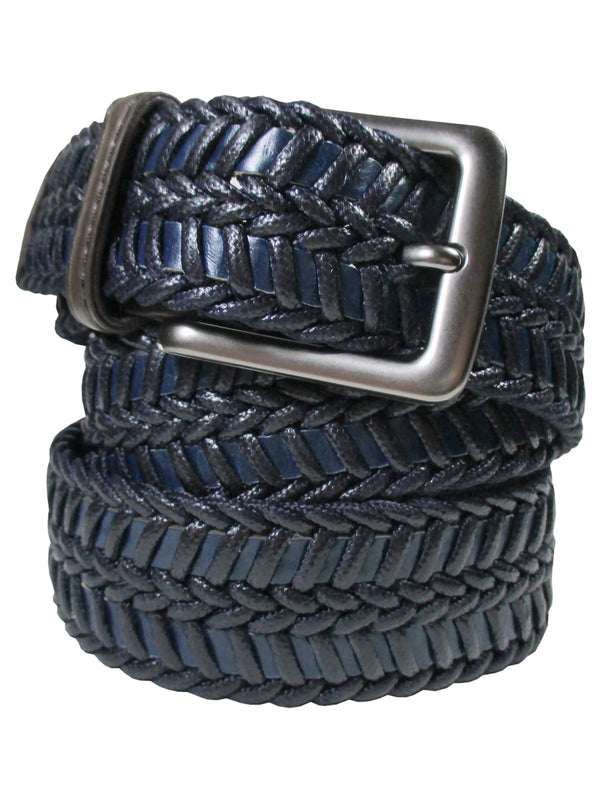 cinturon cordon trenzado azul marino