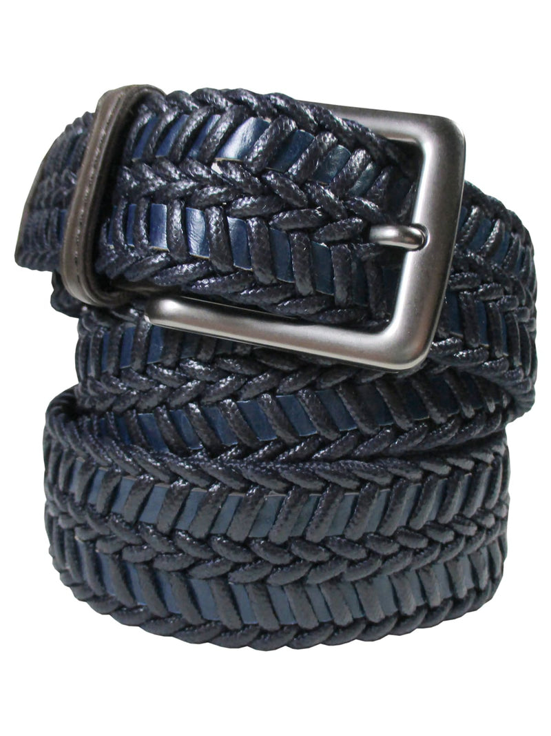 cinturon cordon trenzado azul marino