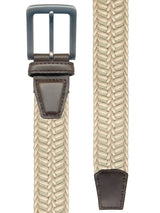cinturon cordon trenzado beige