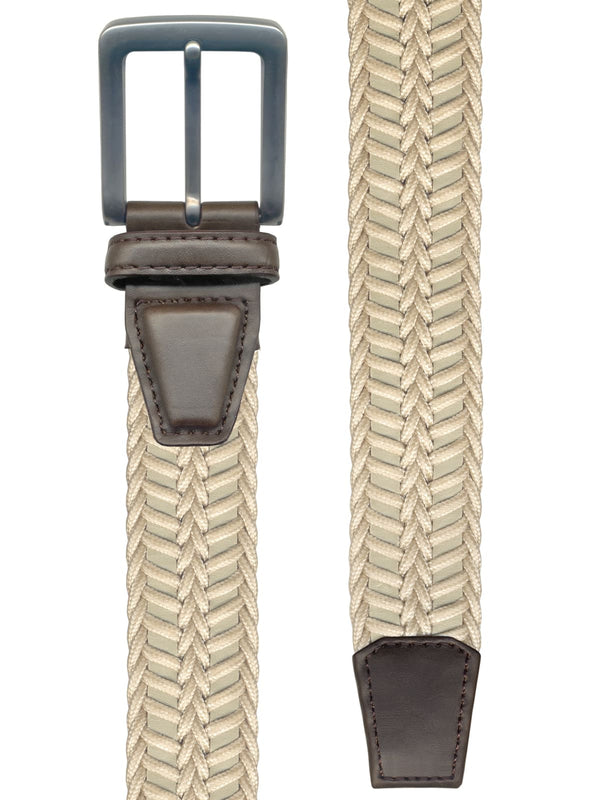 cinturon cordon trenzado beige