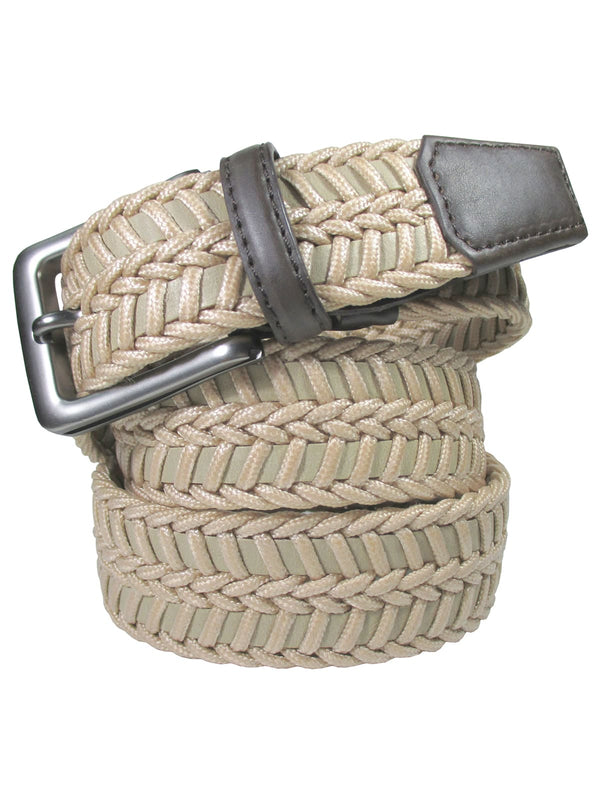 cinturon cordon trenzado beige