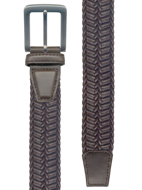 cinturon cordon trenzado marron