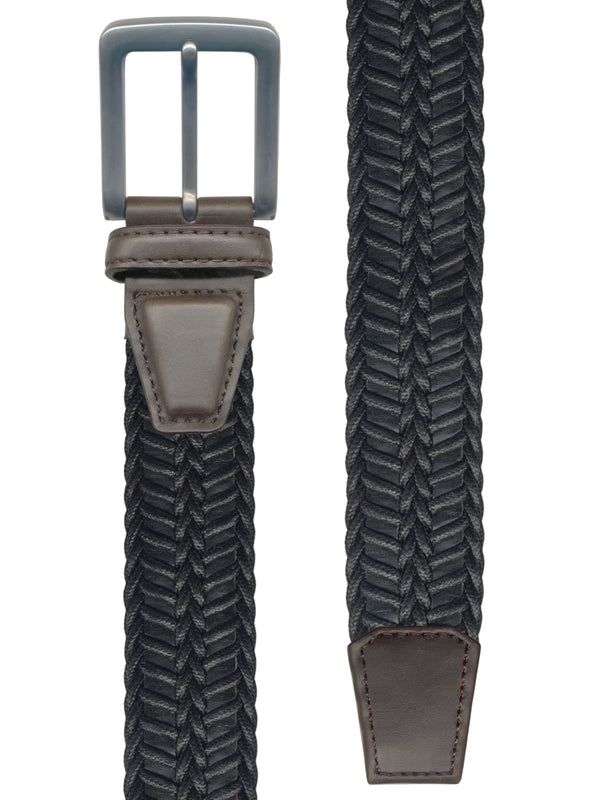 cinturon cordon trenzado negro