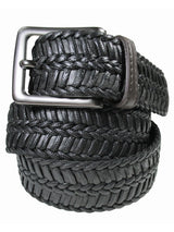 cinturon cordon trenzado negro