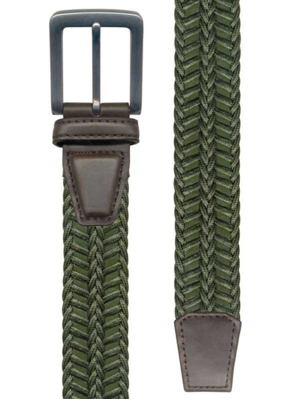 cinturon cordon trenzado verde
