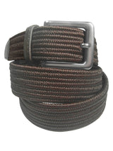 cinturon elastico liso marron