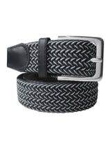 cinturon espiga negro detalles blancos