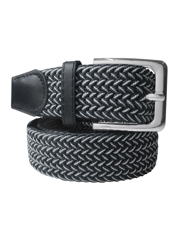 cinturon espiga negro detalles blancos