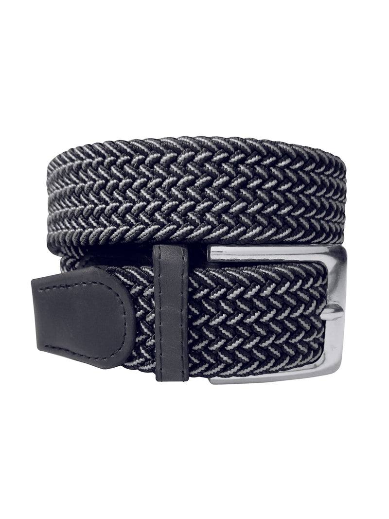 cinturon espiga negro detalles blancos