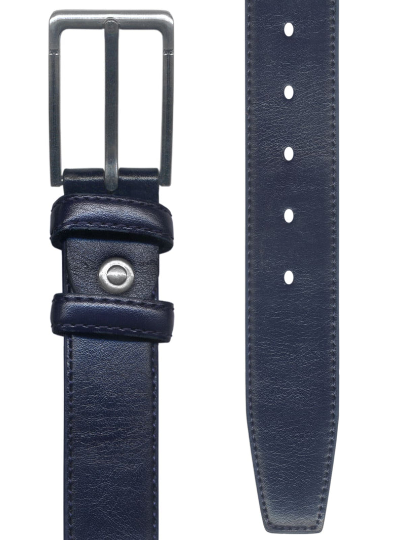 cinturon clasico hombre piel azul 30mm.
