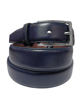 cinturon clasico hombre piel azul 30mm.