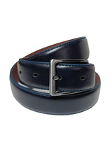 cinturon clasico hombre piel azul 30mm.