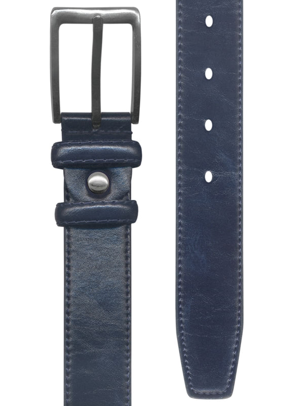 cinturon hombre clasico piel azul 33mm ancho