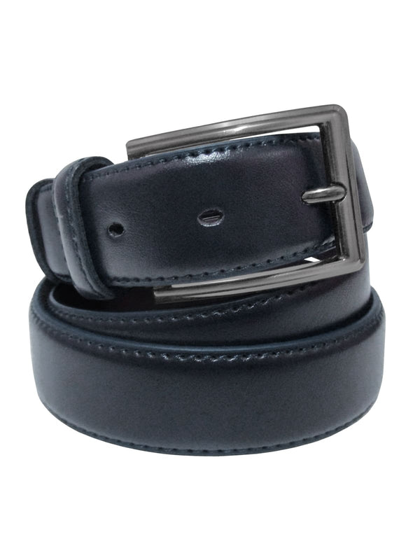 cinturon hombre clasico piel azul 33mm ancho