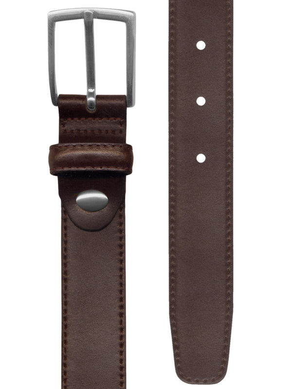 cinturon hombre piel 30mm ancho color marron oscuro