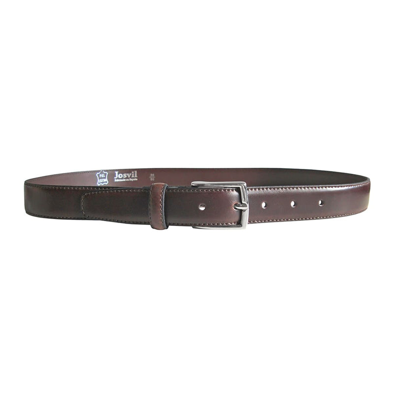 cinturon hombre piel 30mm ancho color marron oscuro
